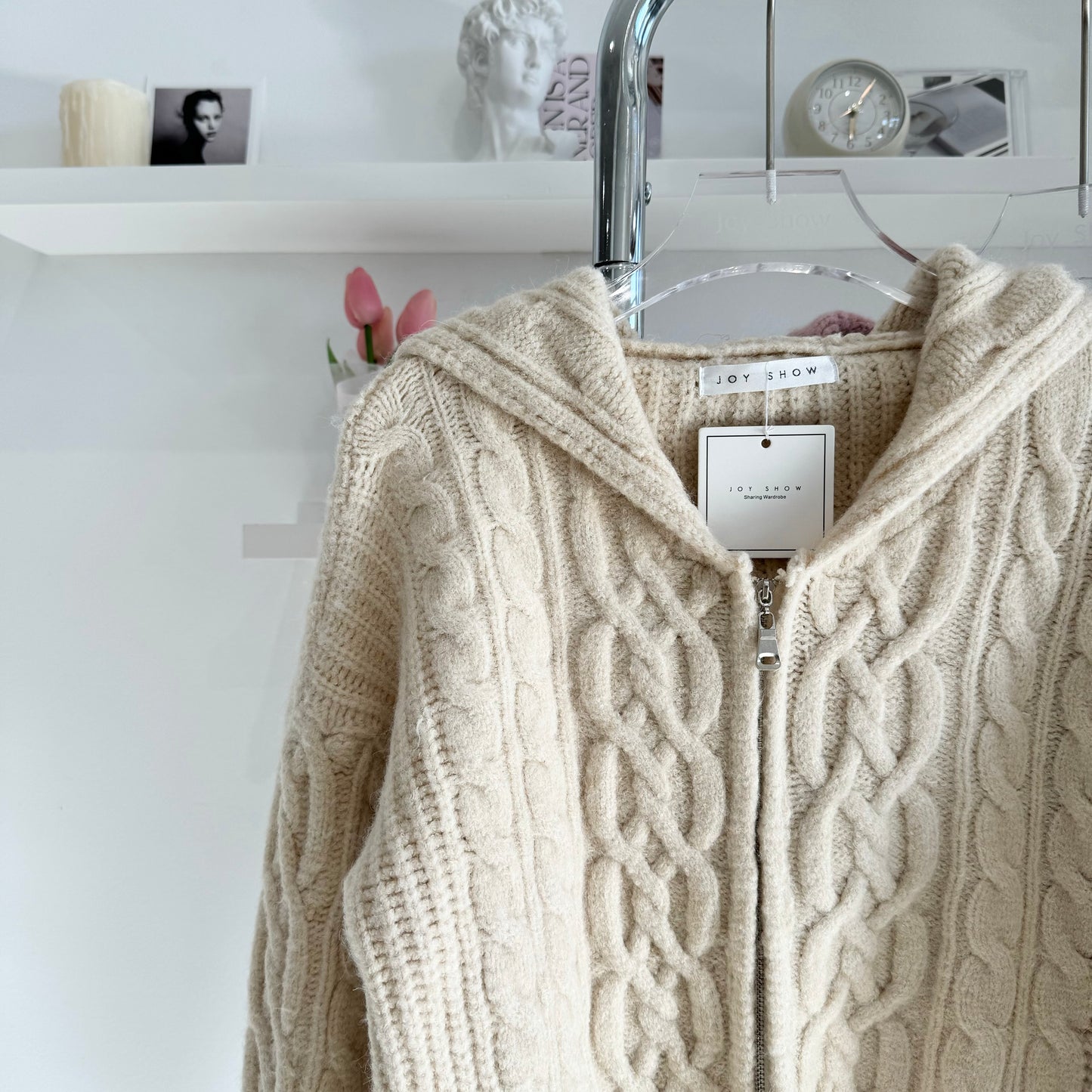 Hooded Knit Cardigan