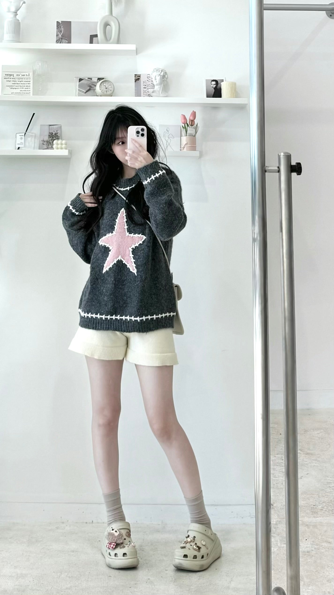 Star Contrast Sweater