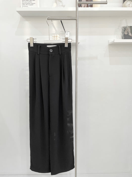 High-Waisted Straight-Leg Suit Trousers