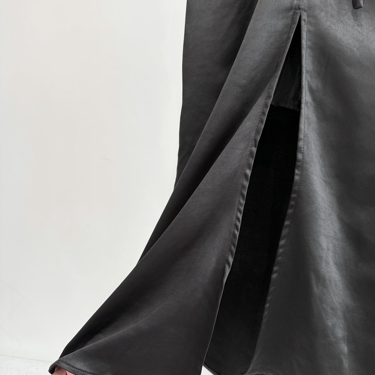 Satin strap maxi skirt