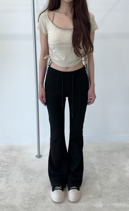 Mini drawstring pants